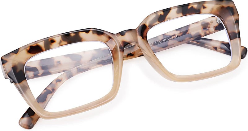 COASION Classic Non-prescription Clear Lens Eyeglasses for Women Thick Square Frame Eyewear - Image 3